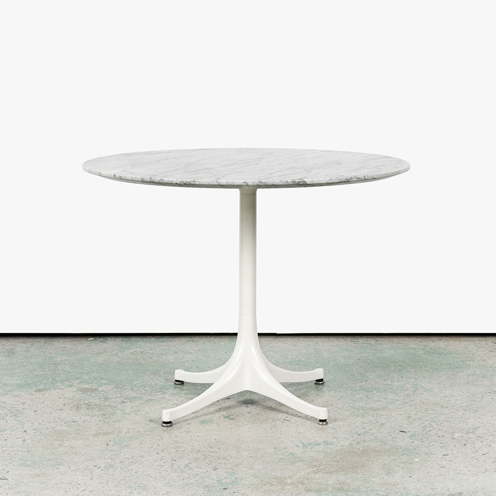 Pedestal Coffee Table (Carrara Marble) by George Nelson