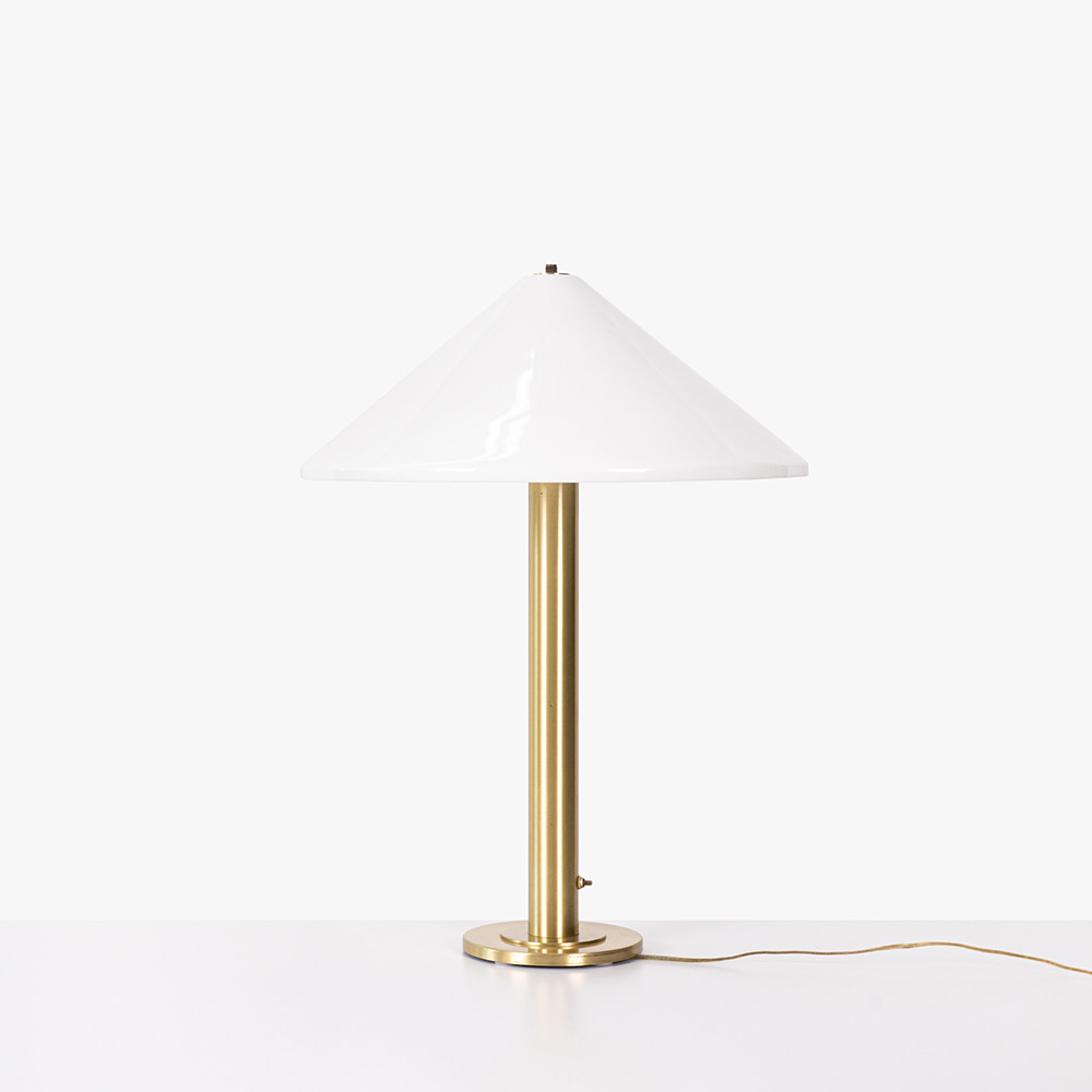 Large Brass Table Lamps by Nessen Lighting